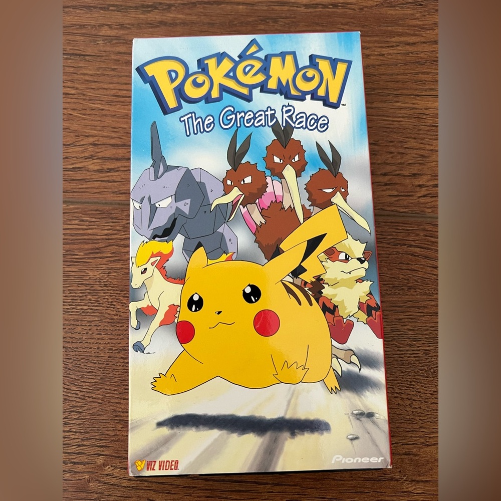 Pokemon The Great Race VHS - Yellow and Blue